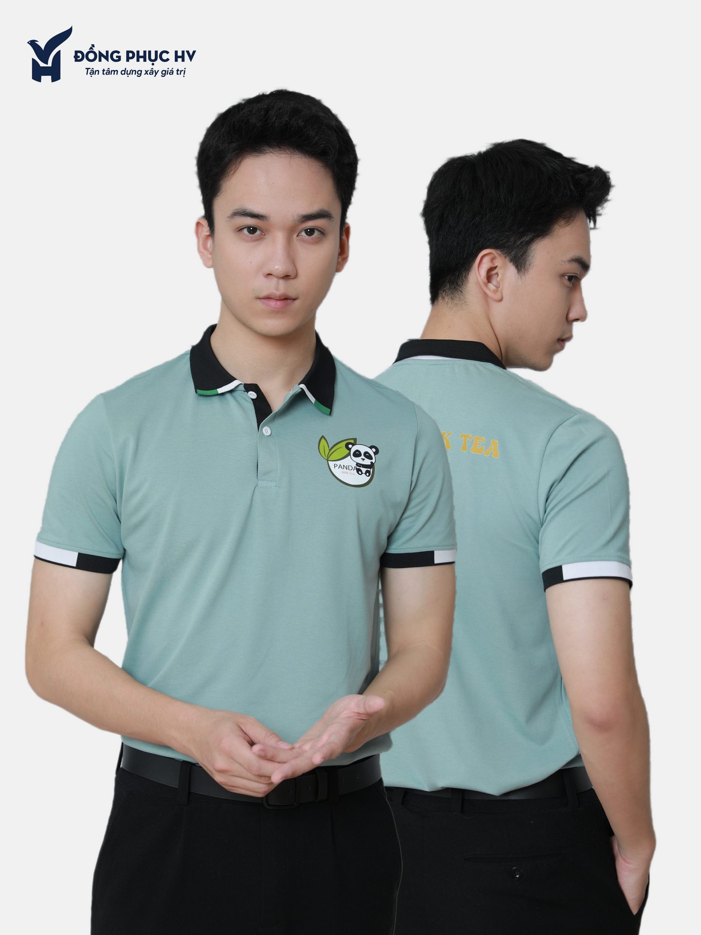 Đồng Phục Nhà Hàng Quán Trà Sữa PANDA Milk Tea TT902